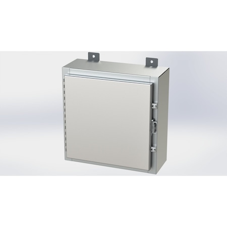 Saginaw Control & Engineering Padlockable Hasp Electrical Enclosures, 16 in H, 6 in D, 16 in W, NEMA 4X, 316 Stainless Steel SCE-16H1606SS6LP